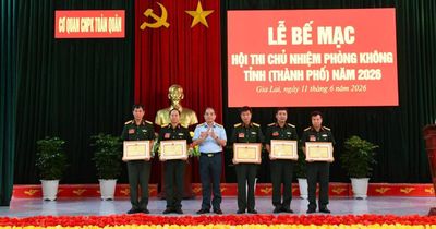Bế mạc Hội thi Chủ nhiệm Phòng không tỉnh (thành phố) năm 2026