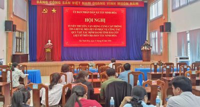 Xã Tây Ninh Hòa tuyên truyền, vận động cung cấp thông tin phục vụ tìm kiếm, quy tập hài cốt liệt sĩ