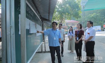 Đoàn kiểm tra số 2 của Ban Chỉ đạo thi cấp tỉnh kiểm tra công tác coi thi tốt nghiệp THPT năm 2026