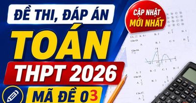 Đề thi, đáp án môn Toán tốt nghiệp THPT 2026 mã đề 103 mới nhất