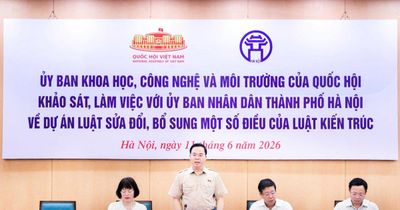Đoàn công tác của Ủy ban Khoa học, Công nghệ và Môi trường làm việc với UBND TP. Hà Nội