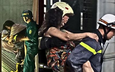 Hà Nội: Cháy nhà 5 tầng lúc rạng sáng, cắt chuồng cọp giải cứu 4 người