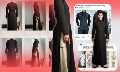 Đang viral trên 'thành phố Sợi chỉ': Thiết kế áo dài nam chiết eo gây tranh cãi