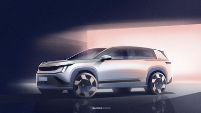 Skoda hé lộ diện mạo mẫu SUV điện 7 chỗ sắp ra mắt toàn cầu
