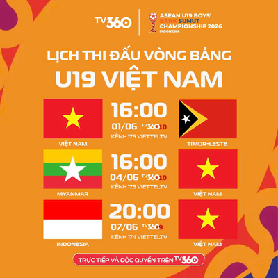 Xem trực tiếp U19 Việt Nam tại giải Đông Nam Á trên kênh nào?