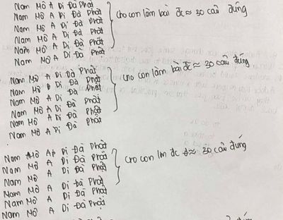 Tờ giấy nháp 'cầu điểm cao' gây chú ý của sĩ tử thi vào lớp 10