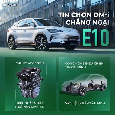 BYD Việt Nam công bố toàn bộ xe hybrid sạc điện của hãng tương thích với xăng E10