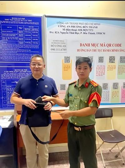 Công an phường Bến Thành: Hỗ trợ người dân và du khách tìm lại tài sản bị thất lạc