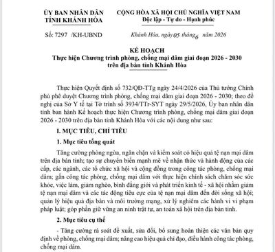 Khánh Hòa triển khai Chương trình phòng, chống mại dâm giai đoạn 2026 - 2030
