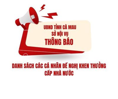 Danh sách các cá nhân đề nghị khen thưởng cấp Nhà nước