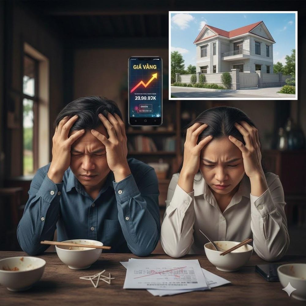 Vay vàng để xây nhà, vợ chồng trẻ 'tái mặt' khi giá vàng tăng gấp đôi