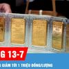 Sáng 13-7, giá vàng giảm tới 1 triệu đồng/lượng