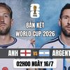 Trực tiếp bán kết Anh vs Argentina, 02h00 ngày 16/7: Đại chiến giữa bản lĩnh và khát vọng