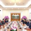 Thường trực Ban Bí thư hội đàm với Quyền Tổng Thư ký Đảng Dân chủ Tự do Nhật Bản