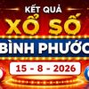 Kết quả xổ số Bình Phước hôm nay 15/8/2026 - XSBP 15/8