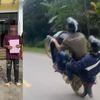 Thiếu niên lớp 9 chở theo bạn 'diễn xiếc' trên đường