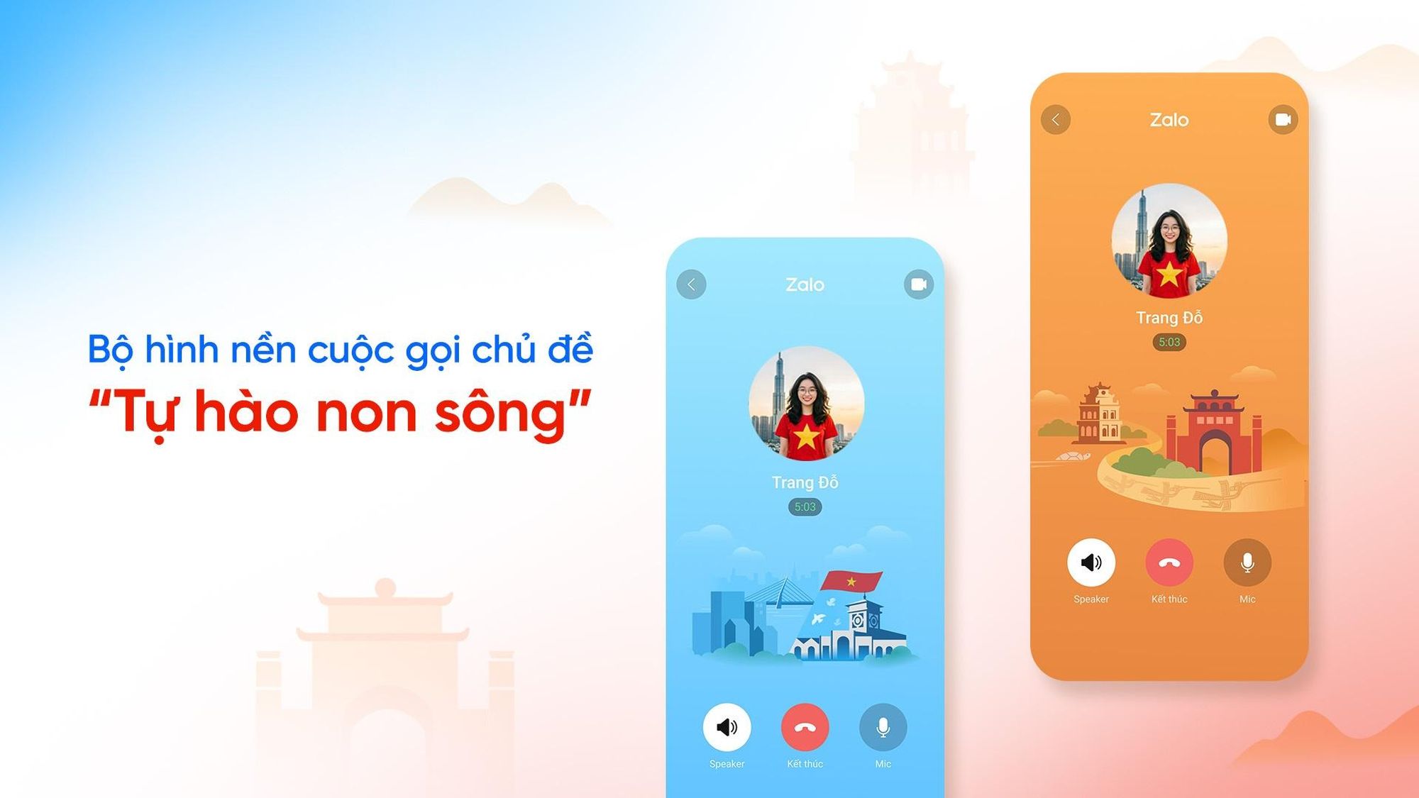  Bộ hình nền cuộc gọi chủ đề "Tự hào non sông". 