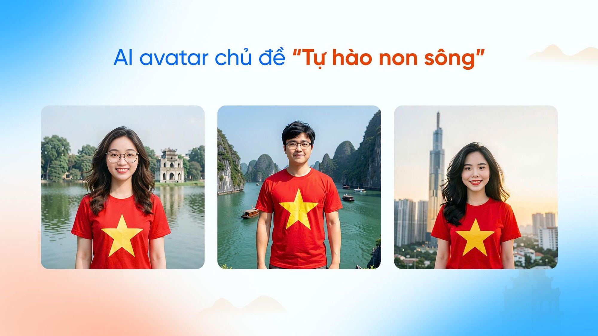  Minh họa một số AI avatar chủ đề "Tự hào non sông". 