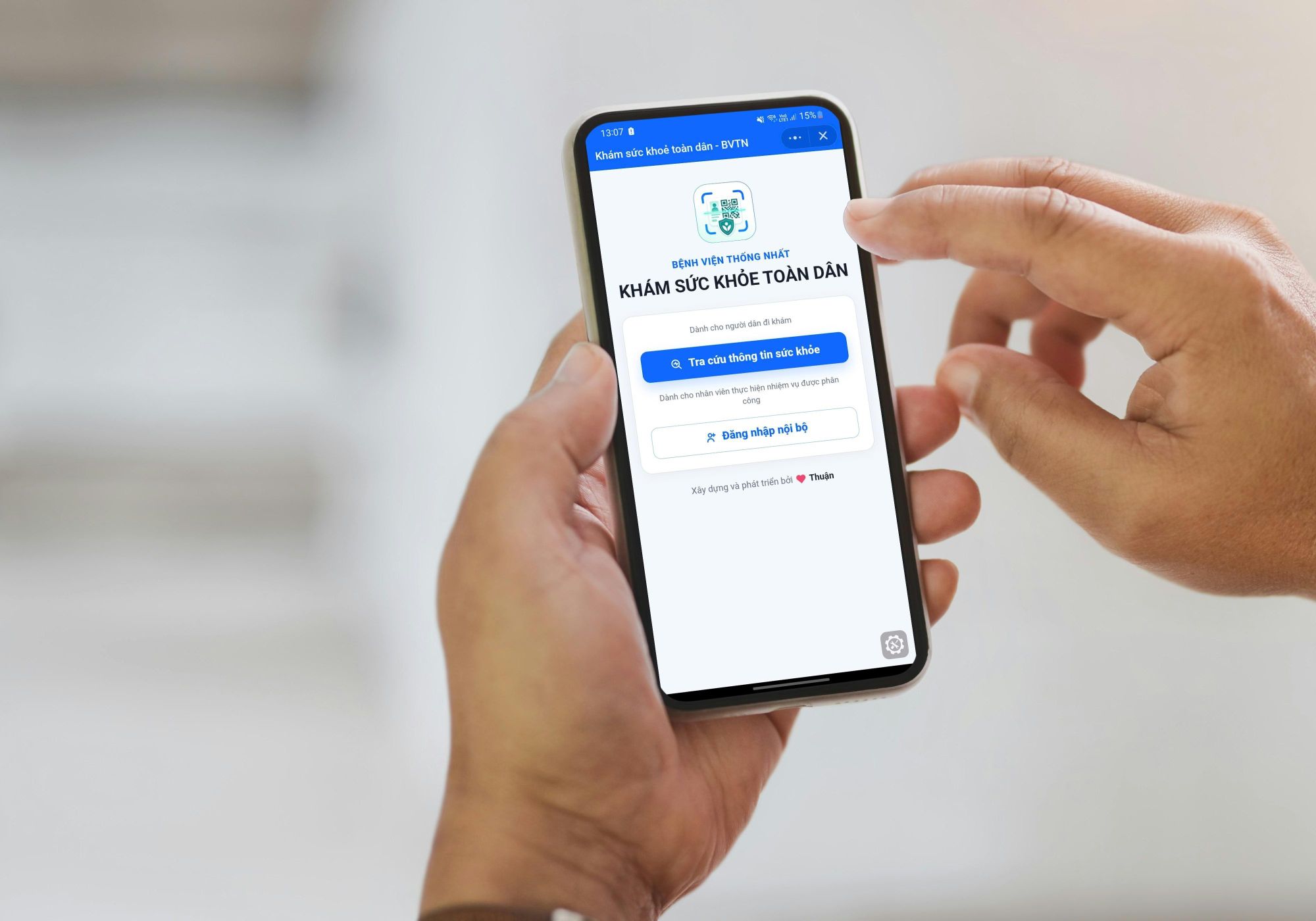  Mini App Khám sức khỏe toàn dân - BVTN hỗ trợ quét căn cước, tra cứu hồ sơ, nhập kết quả khám ngay trên điện thoại và đồng bộ dữ liệu tức thời.