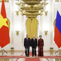 Tổng thống Liên bang Nga Vladimir Putin chủ trì Lễ đón Tổng Bí thư, Chủ tịch nước Tô Lâm
