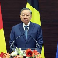 [Ảnh] Tổng Bí thư, Chủ tịch nước phát biểu chính sách tại Viện Quan hệ quốc tế Hoàng gia Egmont của Bỉ