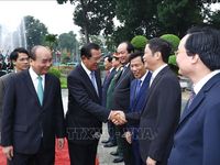 Thủ tướng Nguyễn Xuân Phúc chủ trì Lễ đón Thủ tướng Vương quốc Campuchia Hun Sen