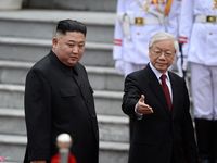 Lễ đón trang trọng ông Kim Jong Un tại Phủ Chủ tịch