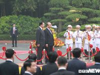 Lễ đón chính thức Thủ tướng Campuchia Samdech Hun Sen tại Phủ Chủ tịch