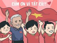 1001 kiểu 'chế' ảnh đong đầy yêu thương gửi đến thầy trò HLV Park Hang Seo và HLV Mai Đức Chung