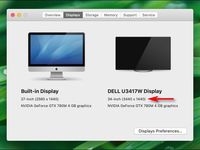 Cách xem độ phân giải màn hình trên máy Mac