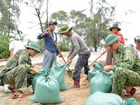 Quân với dân cùng nỗ lực chống bão