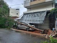 Bão số 9 vừa áp sát đất liền đã gây các thiệt hại khủng khiếp