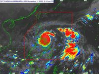 Siêu bão Goni mang gió mạnh thảm khốc, gây sạt lở ở Philippines