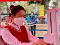 Trường THCS Giảng Võ diễn tập phương án đón học sinh