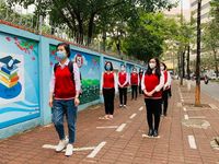 Trường THCS Giảng Võ diễn tập phương án đón học sinh