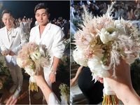 Chọn bó hoa cầu hôn giống hoa cưới của Đông Nhi, bạn trai Ngô Thanh Vân muốn 'xin vía'?