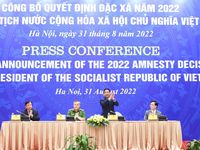 Chủ tịch nước quyết định đặc xá cho 2438 người; ân giảm án tử hình cho 31 bị án