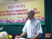Ủy ban Đoàn kết công giáo tỉnh sơ kết công tác 6 tháng đầu năm, triển khai nhiệm vụ 6 tháng cuối năm 2023