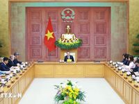 Thủ tướng làm việc với Đoàn doanh nghiệp cấp cao Hội đồng Kinh doanh Hoa Kỳ-ASEAN