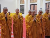 Trang nghiêm lễ nhập kim quan Trưởng lão Hòa thượng Thích Thanh Dục