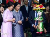 Hoạt động của Phu nhân Tổng Bí thư, Chủ tịch nước và Phu nhân Tổng thống Hàn Quốc tại Bảo tàng Dân tộc học Việt Nam