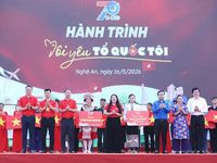 Khởi động hành trình 'Tôi yêu Tổ quốc tôi' bắt đầu từ Nghệ An