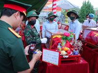 Triển khai lấy mẫu đối với 80 hài cốt liệt sĩ hi sinh trên đất bạn Lào