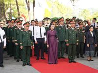 Trang trọng, xúc động lễ truy điệu và an táng 8 hài cốt liệt sĩ, chuyên gia hy sinh tại Lào