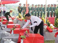 Lễ truy điệu và an táng hài cốt liệt sỹ tại tỉnh Hà Tĩnh