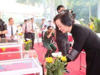 Phó Thủ tướng Phạm Thị Thanh Trà dự lễ truy điệu, an táng hài cốt liệt sĩ quân tình nguyện Việt Nam tại Điện Biên