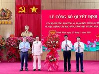 Công an Ninh Bình công bố Quyết định thăng cấp bậc hàm, nâng lương và công tác cán bộ