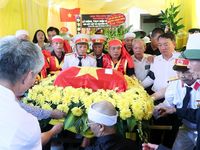 Trang trọng tổ chức Lễ truy điệu và an táng hài cốt liệt sĩ Nguyễn Thành Nhiên