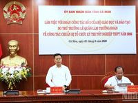 Lãnh đạo Bộ Giáo dục và Đào tạo kiểm tra công tác chuẩn bị thi tốt nghiệp tại Cà Mau