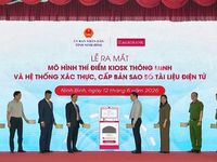 Ra mắt mô hình Kiosk thông minh và hệ thống xác thực, cấp bản sao số tài liệu điện tử tại Ninh Bình